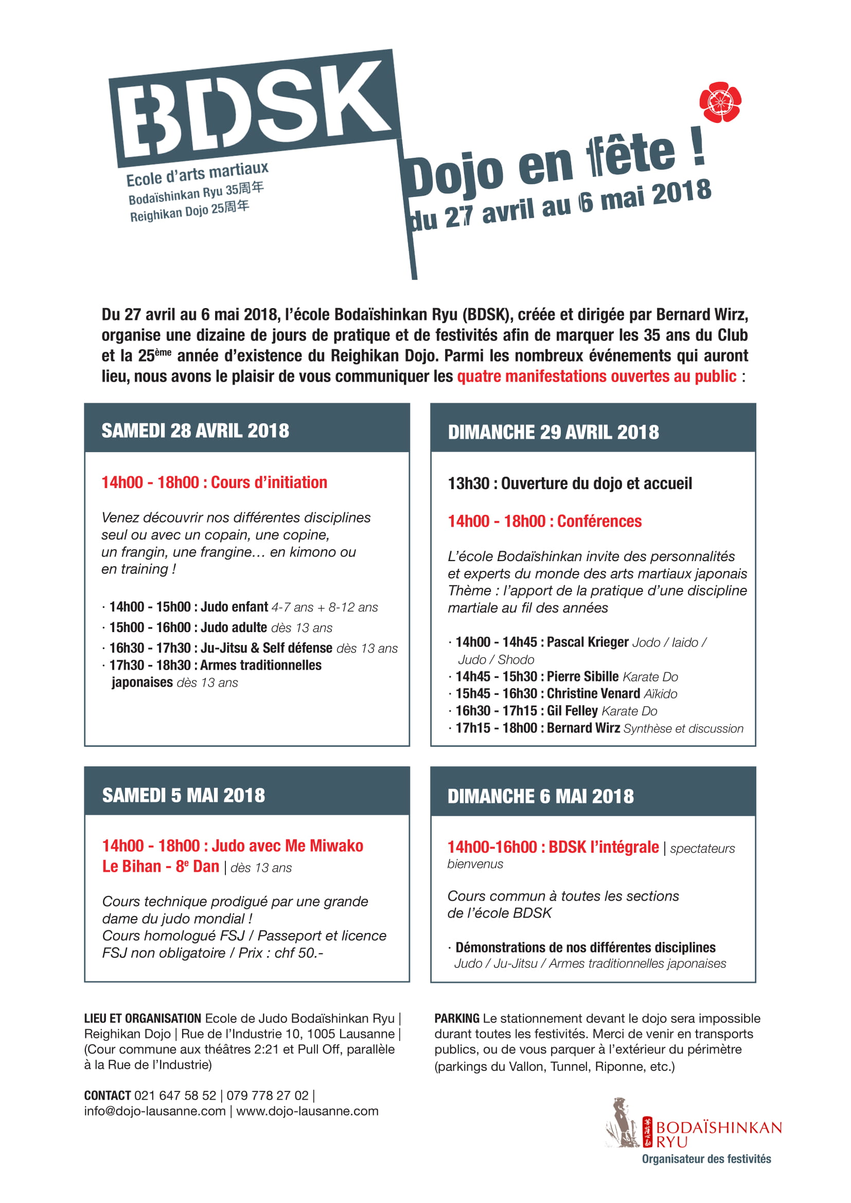 Programme des festivités Publiques